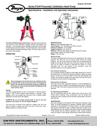 Thumbnail of document Manual - PCHP Pneumatic Calibration Hand Pump